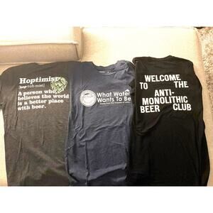 3 brewery t-shirts - small